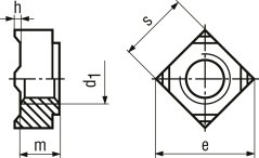 matice přivařovací ocel 4.8 bezPÚ