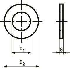 podložka plochá ocel 100 HV
