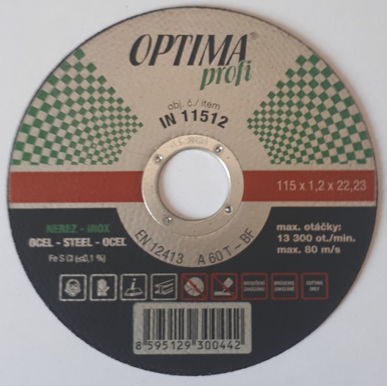 kotouče řezné ocel TUF180°