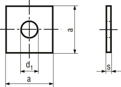 podložka čtyřhranná ocel ZB