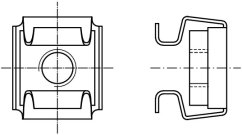 matice čtyřhran nerez A2-80