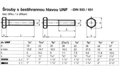 šroub ZB ocel 8.8 UNF
