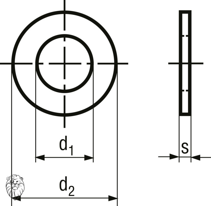 podložka plochá ocel 100 HV ZŽ