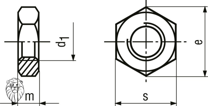 matice nízká ocel tř.4 ZB