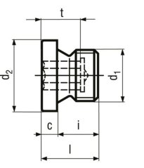 zátka válcová ocel 5.8 bezPÚ