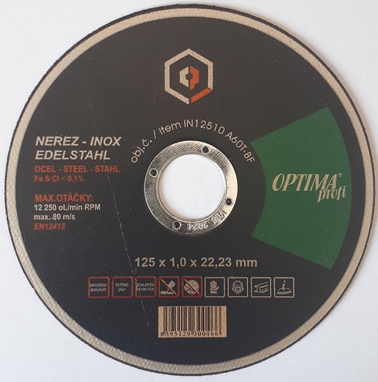 kotouče řezné ocel TUF180°