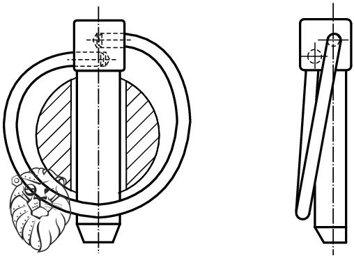 čep pojistný ocel ZŽ - průměr: 6 mm, délka: 42 mm