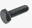 šroub šestihran bezPÚ ocel 8.8 UNC