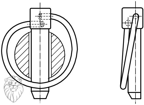 čep pojistný ocel ZŽ - průměr: 6 mm, délka: 45 mm