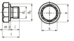 zátka šestihran ocel 5.8 bezPÚ