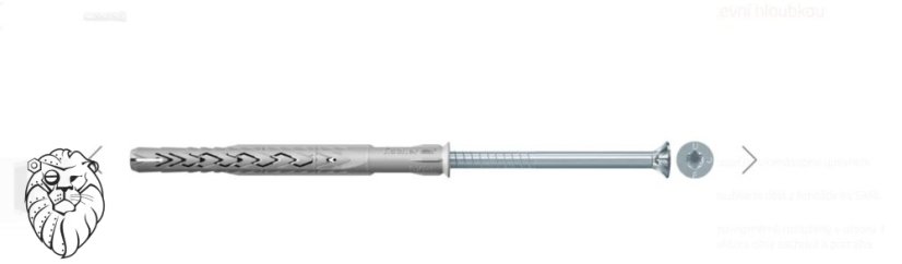 hmoždinka plast rámová - průměr: 10 mm, délka: 160 mm