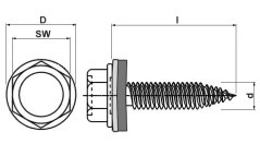 šroub do trapéz.plechu nerez A2bi-metal ZB