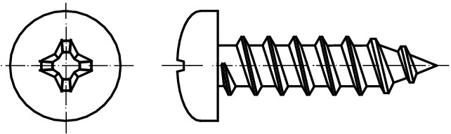 šroub do plechu ocel ZB